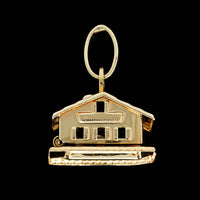 14K Yellow Gold Estate House Charm