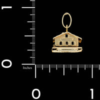 14K Yellow Gold Estate House Charm