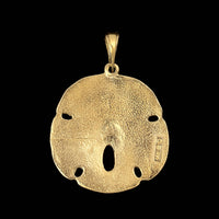 14K Yellow Gold Estate Diamond Sand Dollar Pendant
