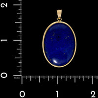 14K Yellow Gold Estate Lapis Pendant