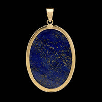 14K Yellow Gold Estate Lapis Pendant