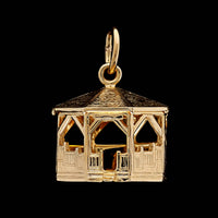 14K Yellow Gold Estate Gazebo Charm