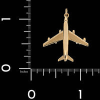 14K Yellow Gold Estate Airplane Charm