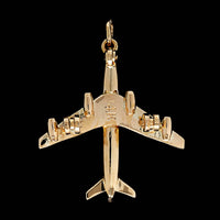 14K Yellow Gold Estate Airplane Charm