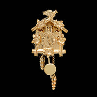 14K Yellow Gold Estate Cuckoo Clock Charm