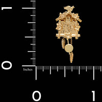 14K Yellow Gold Estate Cuckoo Clock Charm