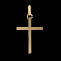 18K Yellow Gold Estate Cross Pendant