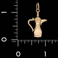 18K Yellow Gold Estate Arabic Coffee Pot Charm
