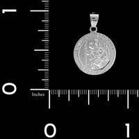 14K White Gold Estate St. Christopher Medal