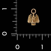 14K Yellow Gold Estate American Eagle Charm