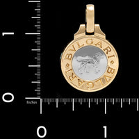 Vintage Bulgari 18K Two-tone Gold Estate Zodiac Leo Lion Pendant
