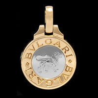 Vintage Bulgari 18K Two-tone Gold Estate Zodiac Leo Lion Pendant
