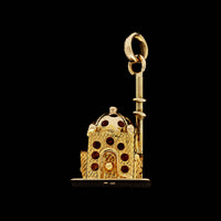 14K Yellow Gold Minaret Mosque Charm