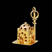 14K Yellow Gold Minaret Mosque Charm