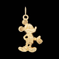 14K Yellow Gold Estate Mickey Mouse Charm
