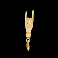18K Yellow Gold Estate Mano Cornuto Hand Charm