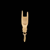 18K Yellow Gold Estate Mano Cornuto Hand Charm