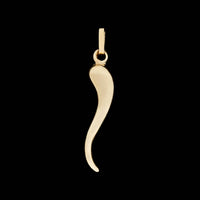 14K Yellow Gold Estate Italian Horn Charm