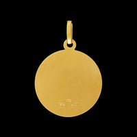 18K Yellow Gold Estate Virgin Mary Madonna Medal
