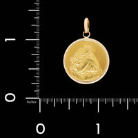 18K Yellow Gold Estate St. Anthony Medal