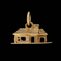 14K Yellow Gold Estate House Charm