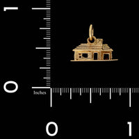 14K Yellow Gold Estate House Charm