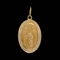 14K Yellow Gold Estate St. Jude Medal