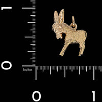 14K Yellow Gold Estate Donkey Charm