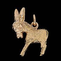 14K Yellow Gold Estate Donkey Charm