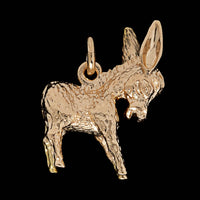 14K Yellow Gold Estate Donkey Charm