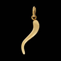 18K Yellow Gold Estate Italian Horn Charm