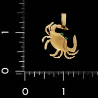 14K Yellow Gold Estaate Crab Charm
