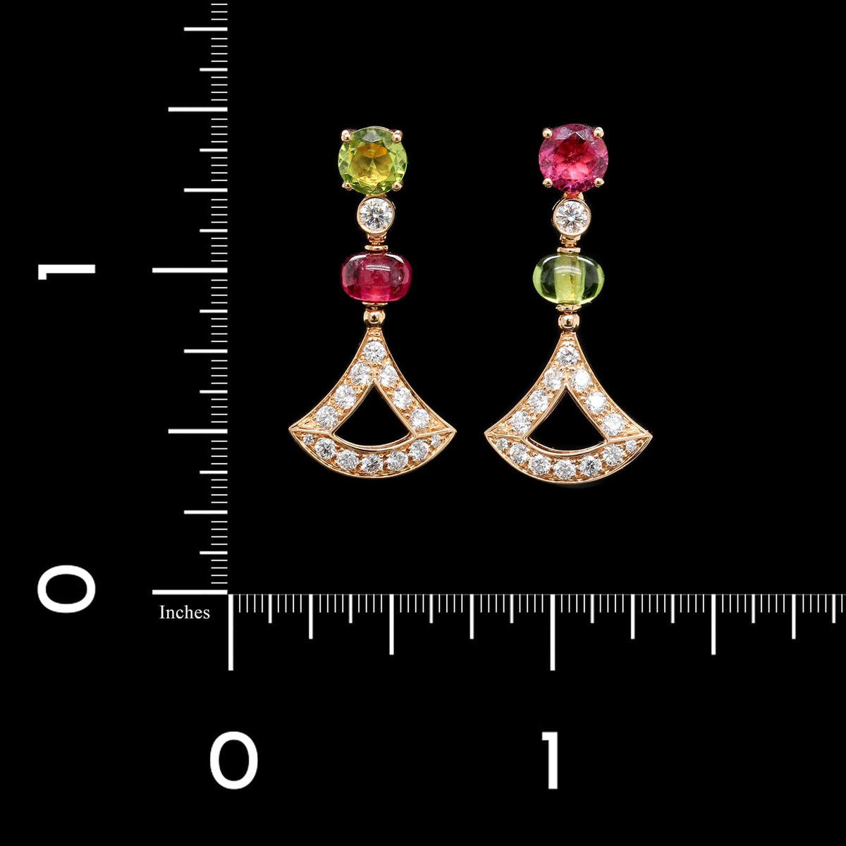 Peridot and CZ earrings | Golden Flamingo