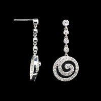 18K White Gold Estate Diamond Earrings