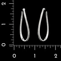 Memoire 18K White Gold Estate Diamond Twist Hoops