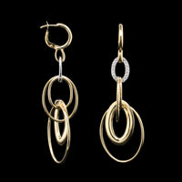 14K Yellow Gold Estate Diamond Drops