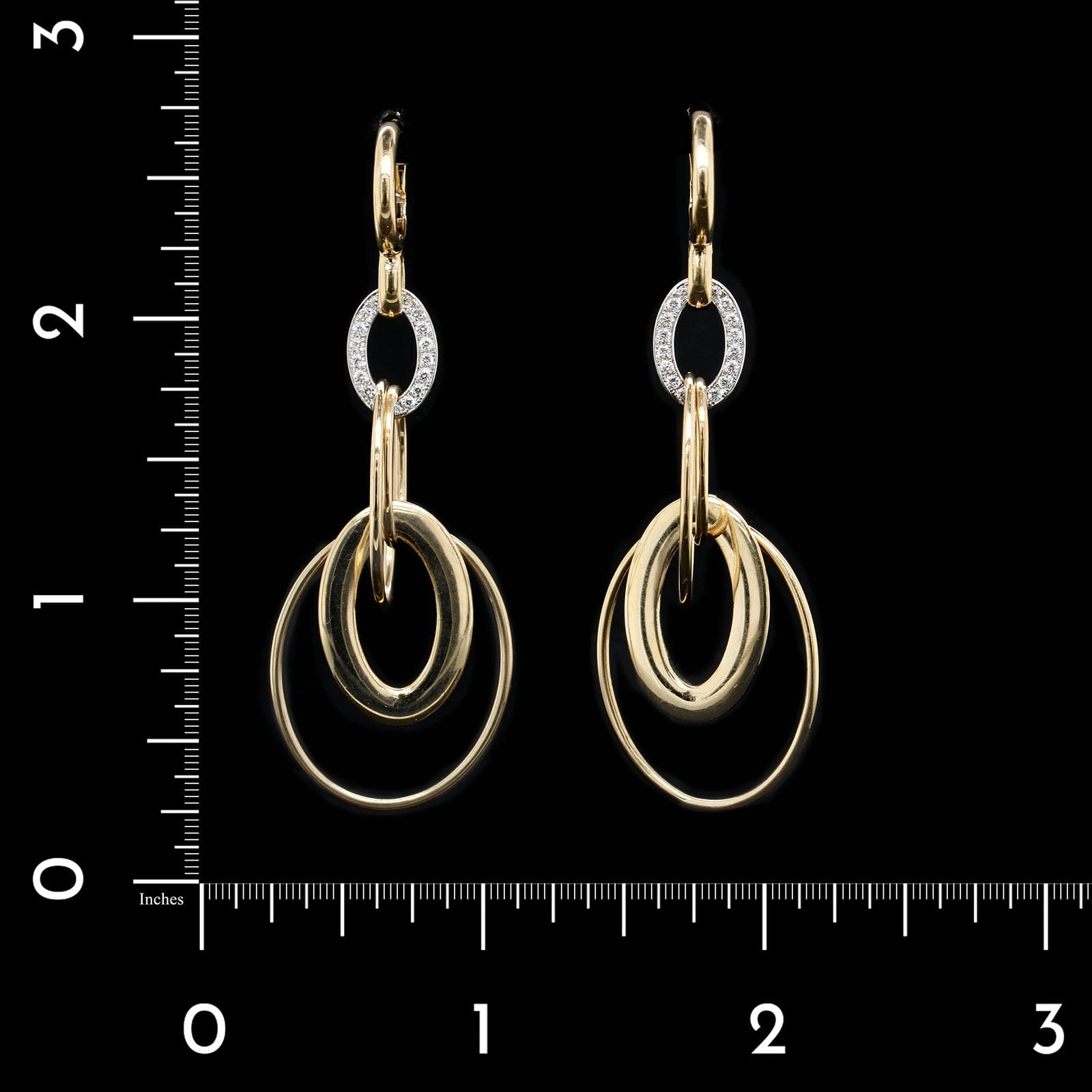 14K Yellow Gold Estate Diamond Drops