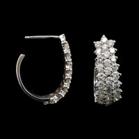 14K White Gold Estate Diamond Earrings