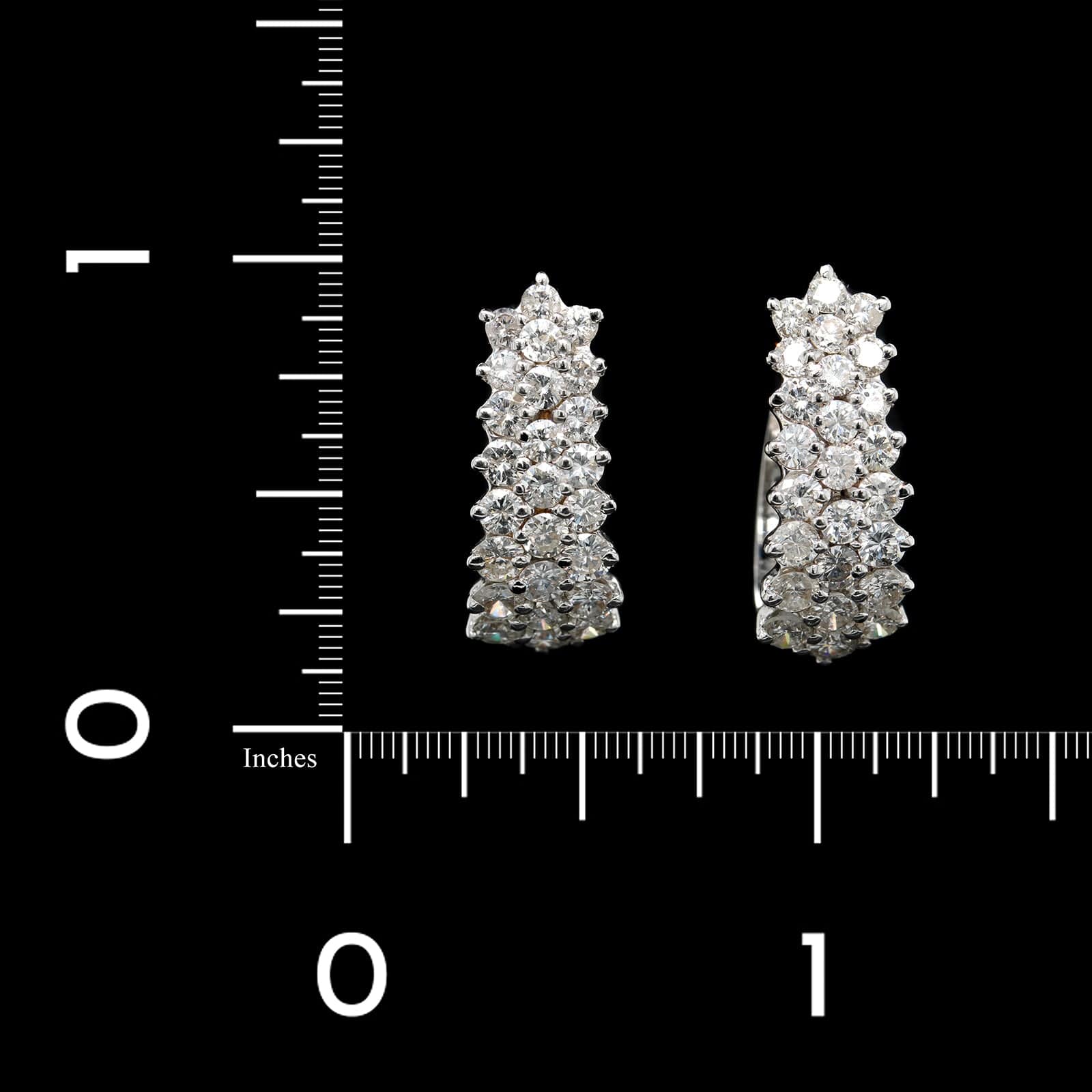 14K White Gold Estate Diamond Earrings