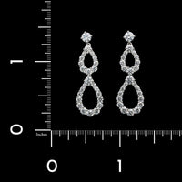 Harry Winston Platinum Estate Diamond Double Loop Earrings