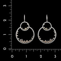18K Two-tone Gold Estate Diamond Earrings