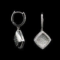 14K White Gold Estate Diamond Earrings