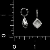 14K White Gold Estate Diamond Earrings