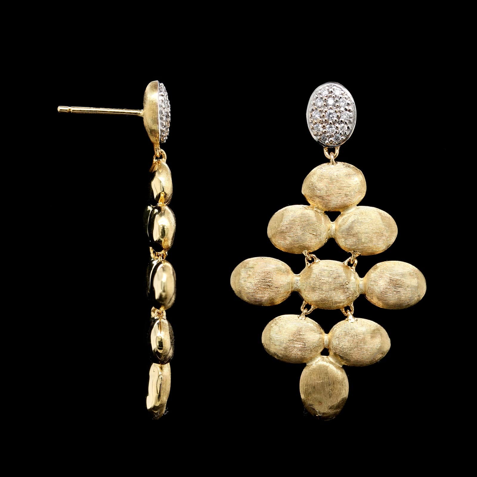 Marco Bicego 18K Yellow Gold Estate Diamond Earrings