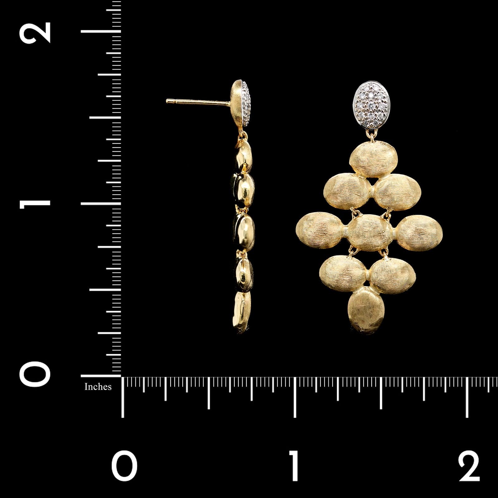 Marco Bicego 18K Yellow Gold Estate Diamond Earrings