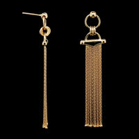 18K Yellow Gold Estate Tassle Drop Earrings