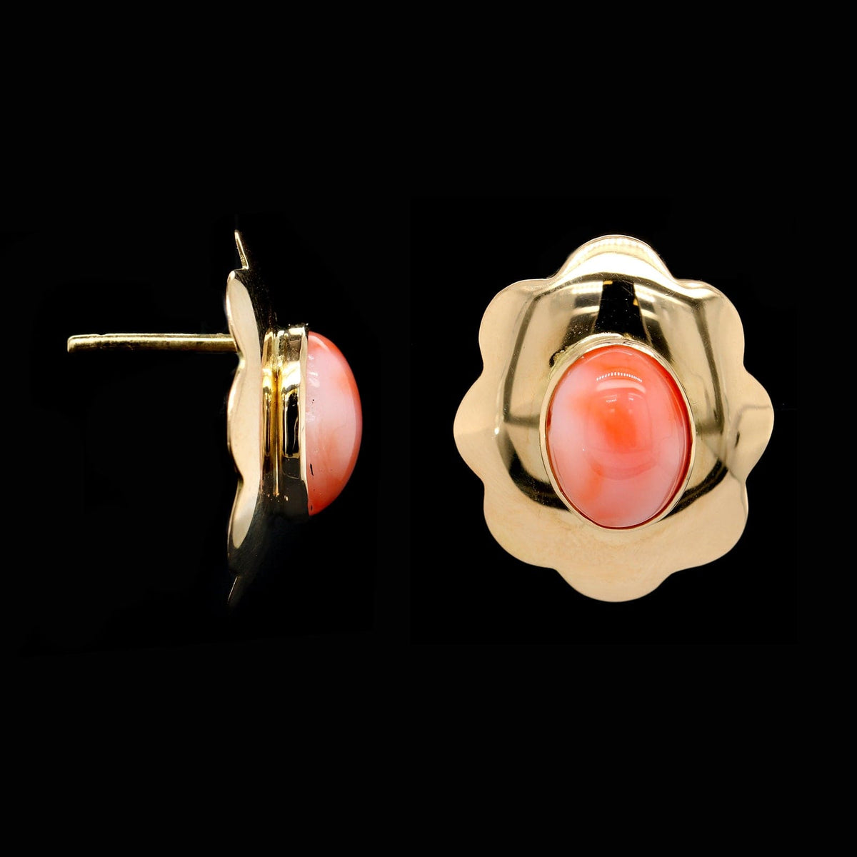 18K Yellow Gold Estate Coral Earrings – Long's Jewelers