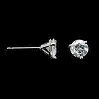 14K White Gold Estate Diamond Stud Earrings