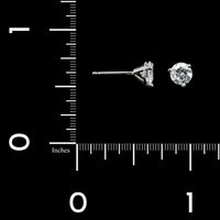 14K White Gold Estate Diamond Stud Earrings