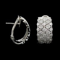 18K White Gold Estate Diamond Earrings
